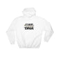 White hoodie with black text It’s In My DNA for casual style and comfort