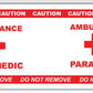 White medical tag with red text and cross symbols for Ambulance Paramedic DoorJamm
