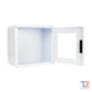 White metal electrical enclosure box with open door from Premium Rounded Bleeding Control Cabinet