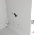White metal plate with holes for Outdoor Bleeding Control Cabinet installation