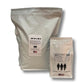 White packaging bags for Coffee, The Big Bag with design for light, medium, and dark roast