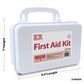 White plastic case first aid kit for first responders and firefighters safety