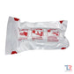 White plastic bag with red diagrams for 6 Inch Rolled Emergency Trauma Dressing ETD