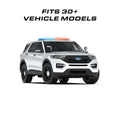 White police SUV with Feniex Quantum 2.0 49-inch GPL Light Bar for first responders