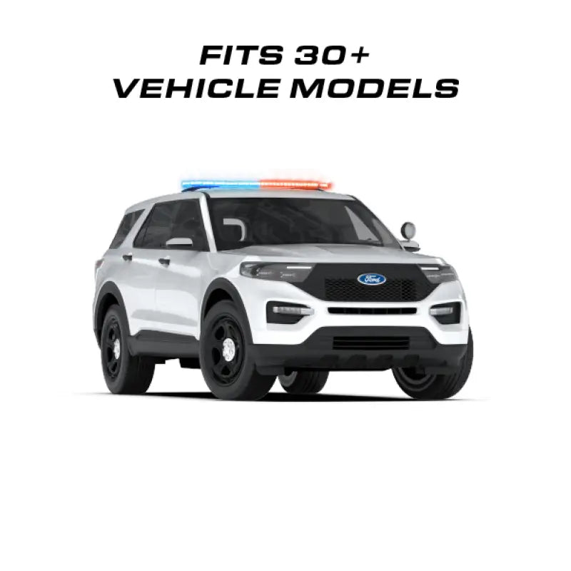 White police SUV with Feniex Quantum 2.0 49-inch GPL Light Bar for first responders