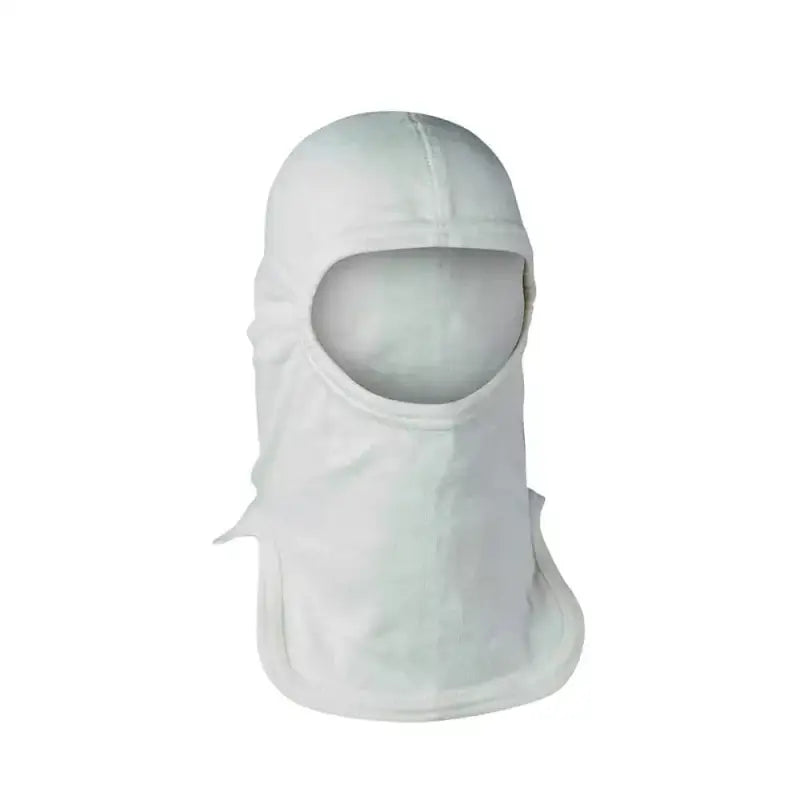 White PAC IA Hood made of Nomex blend for structural firefighting with face opening