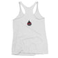 White Police Women’s Racerback Tank with flame logo, perfect for showing tattoos matter