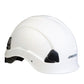 White safety helmet of Rescue Hard Hat with Adjustable 6 Point Suspension and brow pad