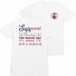 White t-shirts featuring patriotic fire brigade design, Banquet American Tee