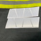 White triangular reflective stickers in rows for MATTE WHITE REFLECTIVE HELMET