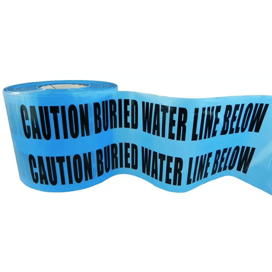 Chief Miller Barricade Tape WOD Barricade Flagging Tape "Caution Buried Water Line Below" 6 inch x 1000 Ft. - Hazardous Areas, Safety for Construction Zones BRC-BWLB Apparel