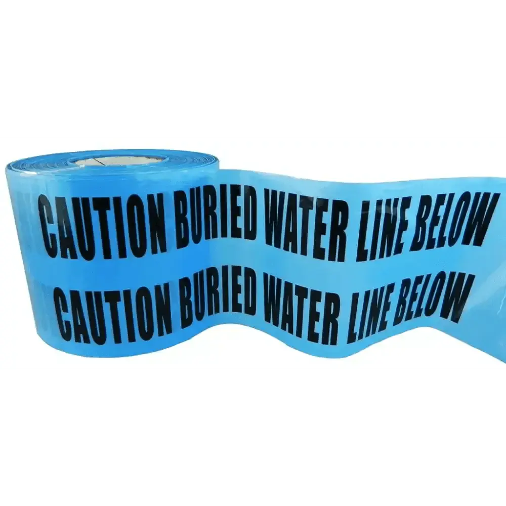 WOD Barricade Flagging Tape "Caution Buried Water Line Below" 6 inch x 1000 Ft. - Hazardous Areas, Safety for Construction Zones BRC-BWLB - Chief Miller Apparel