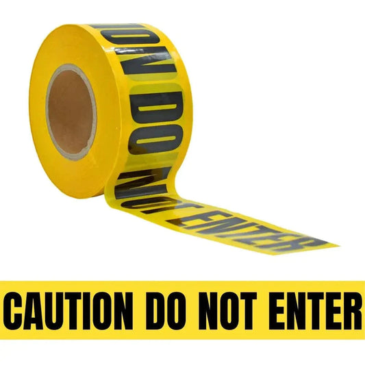 Chief Miller Barricade Tape WOD Barricade Flagging Tape ''Caution Do Not Enter'' 3 inch x 1000 ft. - Hazardous Areas, Safety for Construction Zones BRC Apparel