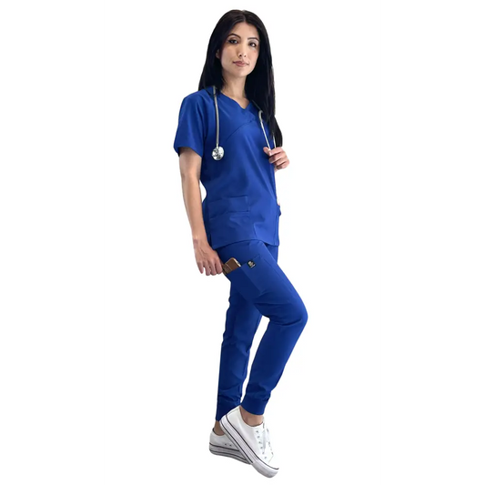 Women’s 4-Way Extreme Stretch Jogger Scrubs - Style ST100-JR - Galaxy / X-Small - Women’s Scrubs Sets