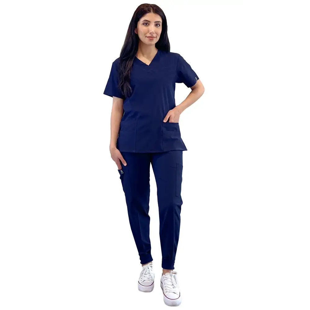 Women’s 4-Way Extreme Stretch Jogger Scrubs - Style ST100-JR - Navy / X-Small - Women’s Scrubs Sets