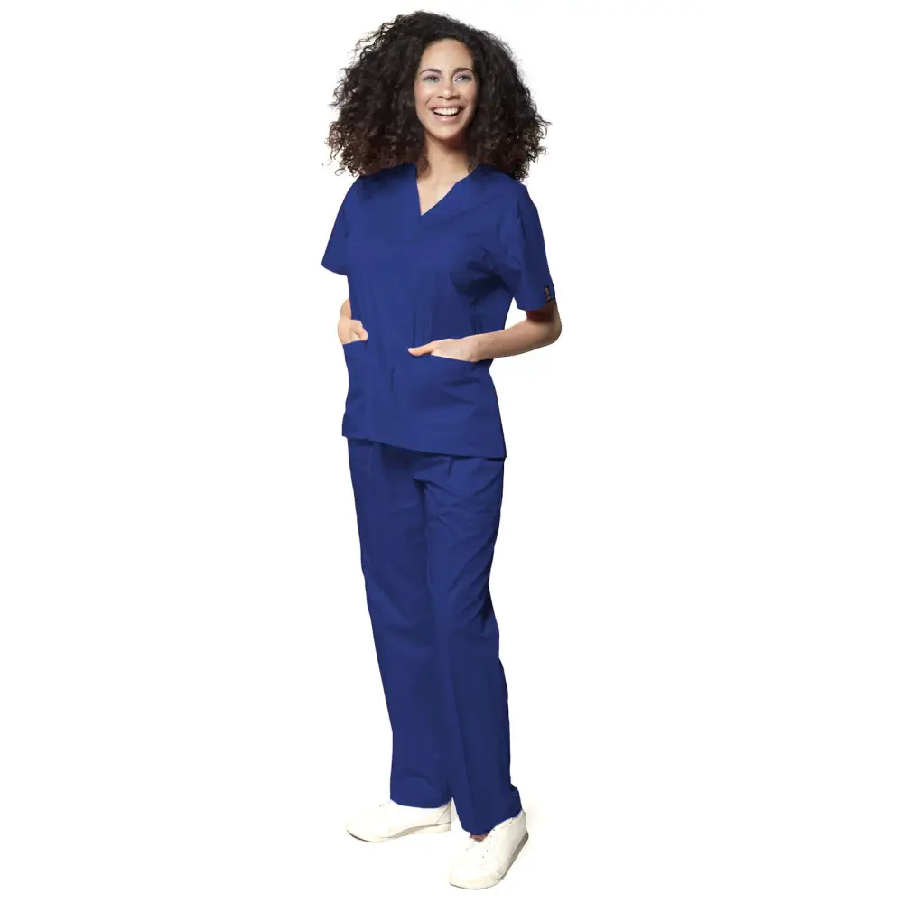 Women’s Classic 8 Pocket Uniform Scrubs - Style 103 - Navy / X-Small - Women’s Scrubs Sets