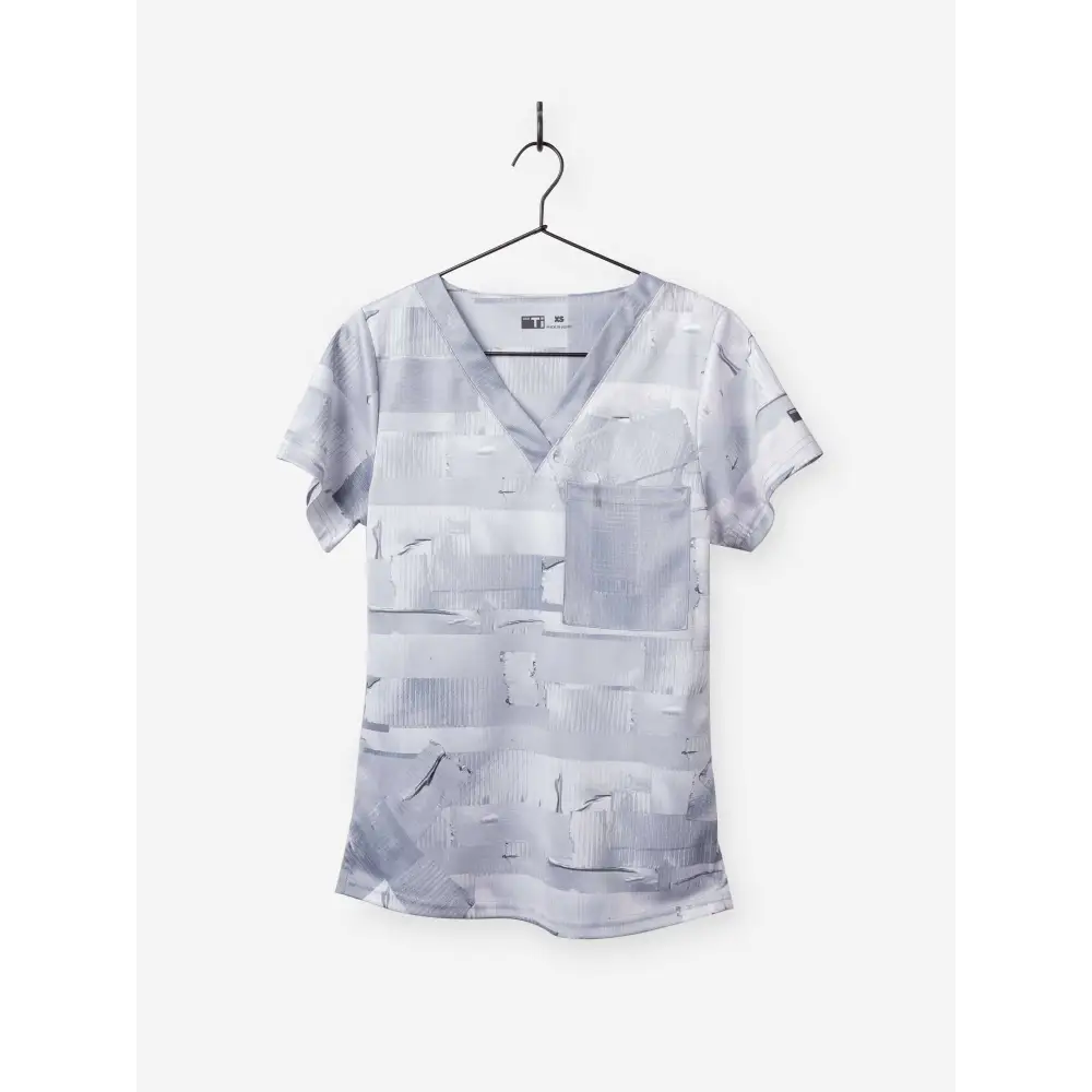 Women’s ’Duct Tape’ Scrub Top - One Pocket / XS - Women’s Scrub Top