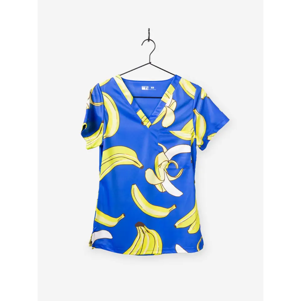 Women’s ’Gone Bananas’ Scrub Top - One Pocket / XS - Women’s Scrub Top