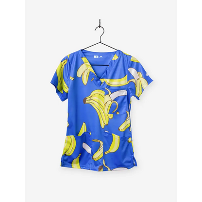 Women’s ’Gone Bananas’ Scrub Top - Three Pockets / XS - Women’s Scrub Top