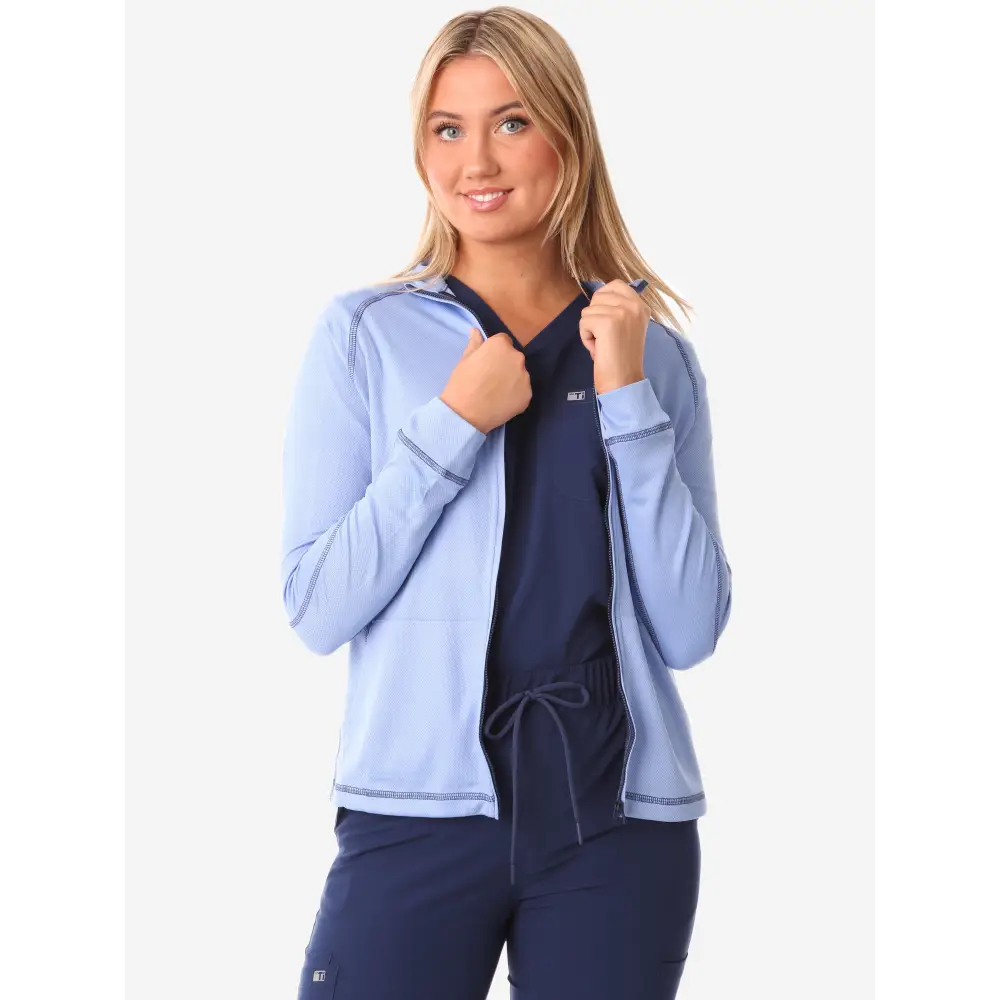 Women’s Scrub Jacket - Ceil Blue / XXS - Women’s Scrub Top