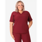 Women’s Stash-Pocket Scrub Top - Bold Burgundy / XS - Women’s Scrub Top