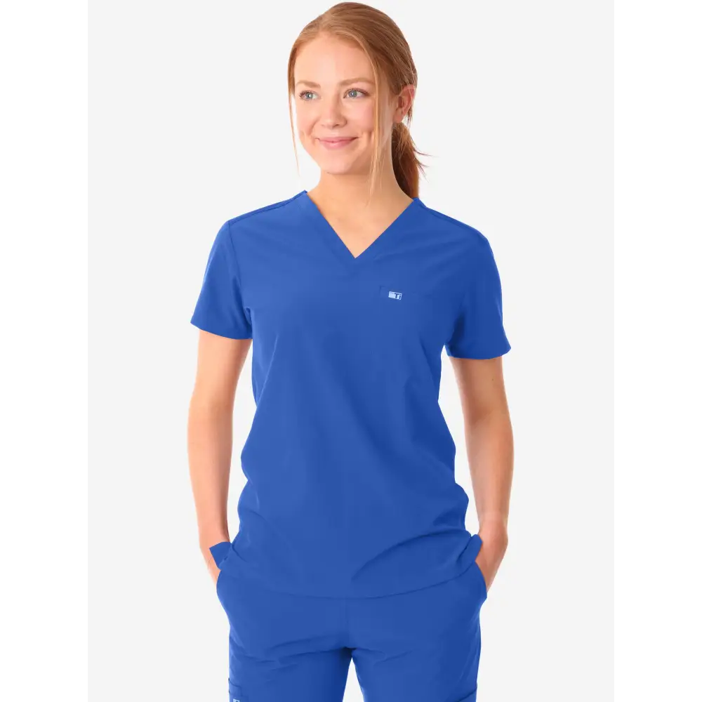 Women’s Tuckable One-Pocket Scrub Top - Royal Blue / XS - Women’s Scrub Top