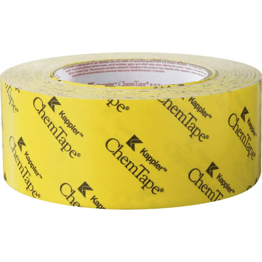 Yellow Kappler ChemTape with black branding, a durable chemical resistant tape