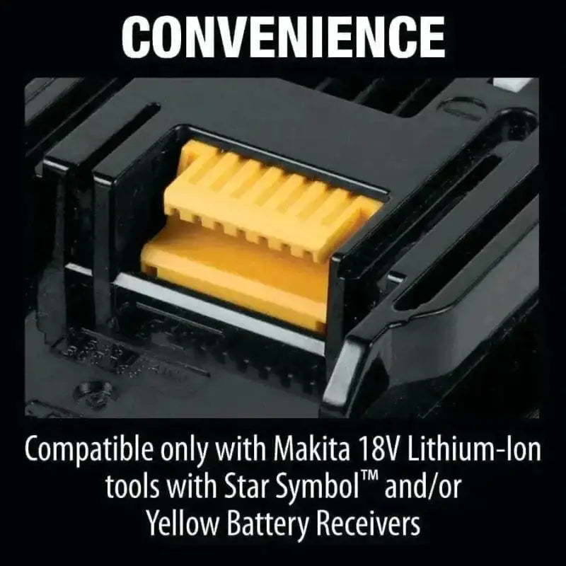 Yellow battery receiver for Makita BL1850B 18V LXT® Lithium-Ion power tools