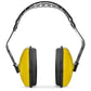 Yellow and black 23dB NRR noise cancelling hearing protection earmuffs for effective sound isolation