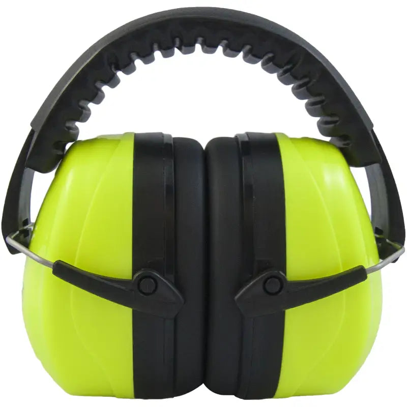 Yellow and black 27dB NRR Noise Cancelling Hearing Protection Earmuffs for optimal safety