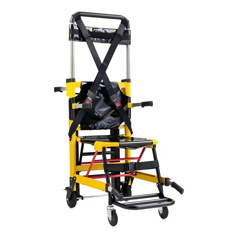 Yellow and black LINE2design-USA Emergency Evacuation Manual Track Stair Chair with wheels