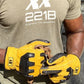 Yellow and black Diesel Work Gloves 2.0 Elite with goatskin outer layer for superior dexterity