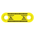 Yellow caution tag with Technician Working warnings for TECHNICIAN DoorJamm product