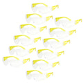 Yellow-framed safety glasses for high impact protection and comfortable protection