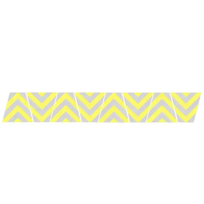 Yellow and gray chevron stripe reflective tape on the YELLOW & GREY CHEVRON STRIPE HELMET