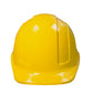 Yellow Hard Hat, Cap Style Safety with 4 Point Suspension and brow liner for comfort