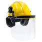 Yellow Cap-Style Hard Hat Kit with Hi-Transparency Face Shield and ear protection