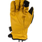 Yellow leather glove with black accents from Diesel Work Gloves 2.0 Elite featuring goatskin outer layer and superior dexterity