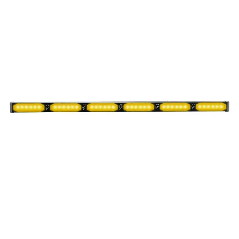 Yellow LED light bar on UBL U-Lite 600 Stick Light for first responders safety