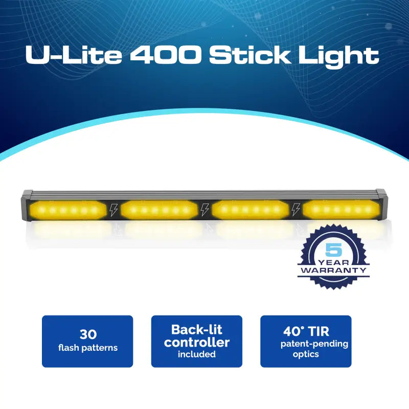Yellow LED stick light for firefighters and first responders UBL U-Lite 400 Stick Light