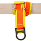 Yellow and orange Cross Arm Anchor Strap with Double-D Ring System for safety