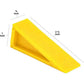 Yellow plastic door wedge with measurement markings for Firefighter Door Stopper safety use