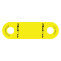 Yellow plastic Sheriff tag for Sheriff DoorJamm, ideal for first responders