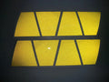 Yellow reflective trapezoid strips for RETRO FLUORESCENT YELLOW reflective helmet pack