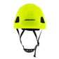 Yellow Rescue Hard Hat with Adjustable Ratchet Suspension and Comfortable Brow Pad