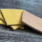 Yellow sponges and brown scouring pad for Fire Hose Coasters coaster sets for man gifts