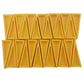 Yellow triangular chocolate bar segments resembling Firefighter Door Stopper safety wedges