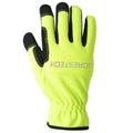 Yellow Hi-Vis Touchscreen Safety Work Gloves with black fingertips for high visibility hand protection