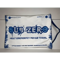 Subzero Cooling Towel packaging with frost design and blue text for H2O Heat Barrier